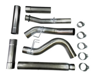 5” SS 08-10 6.4L Ford Complete Exhaust No Muffler